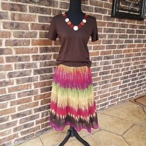JM COLLECTION full colorful skirt 6P AND top P